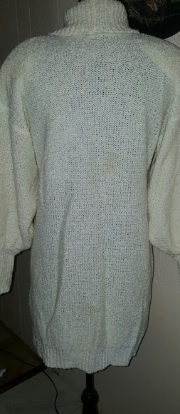 Nuggets Vintage Cream Knitted Pea Coat - Picture 4 of 8